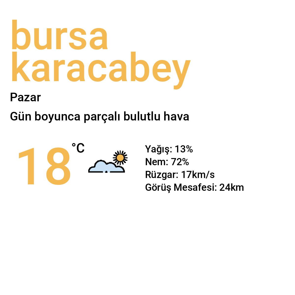 Bursa Karacabey Yarınki Hava Durumu Tahmini