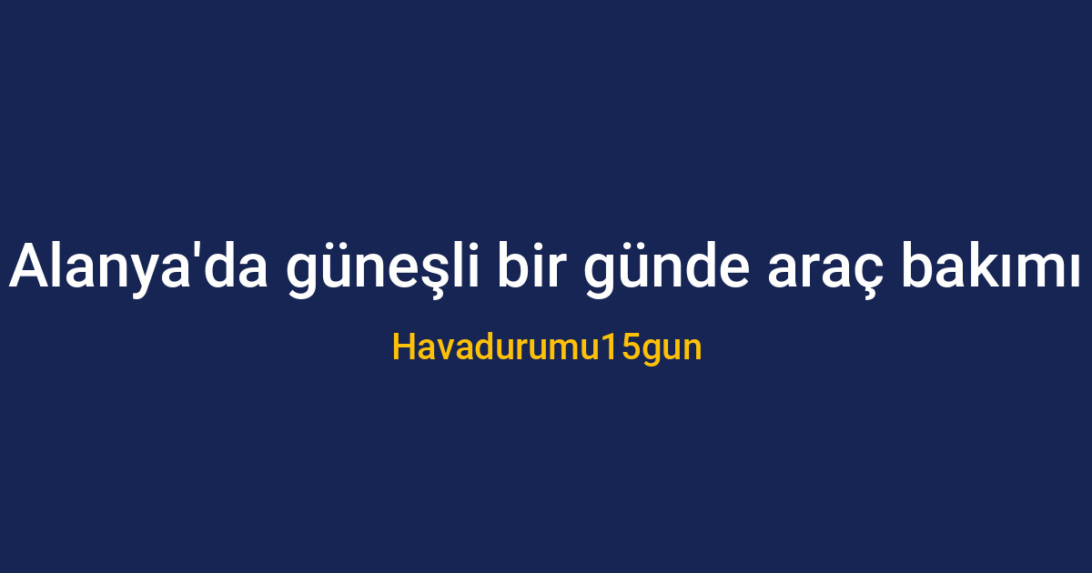 Alanya sahilinde güneşli havada park edilmiş temiz bir otomobil