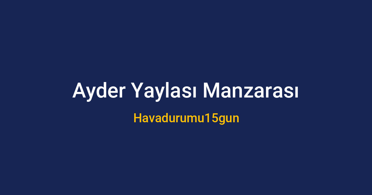 Ayder Yaylası'nda sisli ve güneşli hava geçişleri