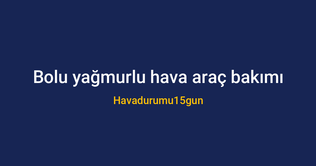 Bolu'da yağmurlu havada park halindeki araç
