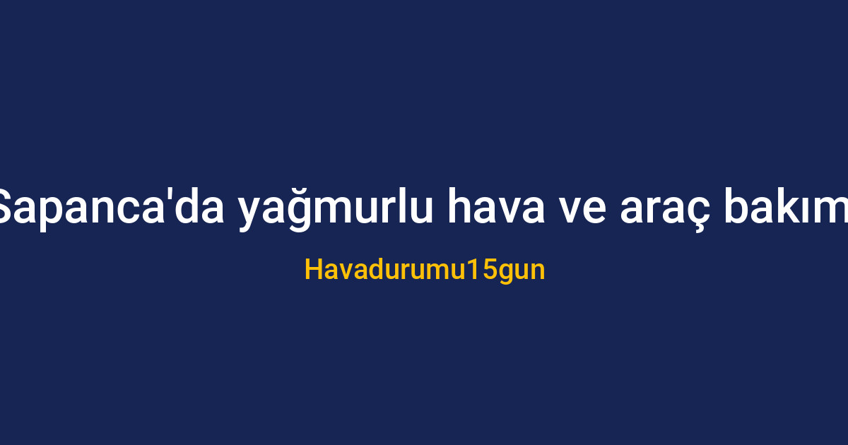 Sapanca'da yağmurlu havada park halindeki bir araç