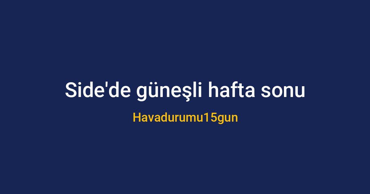 Side sahilinde güneşli bir gün ve piknik yapan insanlar